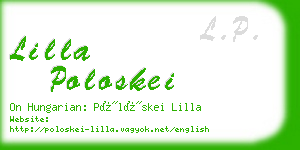 lilla poloskei business card